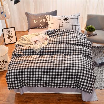 China Black Twill Color Plaid Style Beard Printed Modern Comforter Sets Bedding For Man for sale