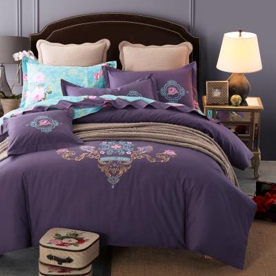 China High quality TWILL cotton embroidered bedspread bedding set made in china for sale