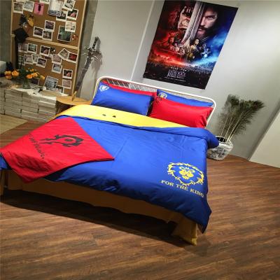 China 100%cotton 300TC long staple cotton warcraft bedding set 60s single cotton printed bedding for sale