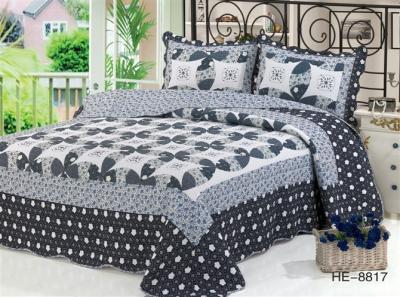 China High Quality Quilted 100% Twill Cotton Bed Spread Bedding Set Sheet Duvet Cover for sale