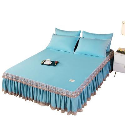 China High Quality Decoration Bed Skirt Fancy Lace Bed Skirt Set Home Hotel Bed Skirt for sale