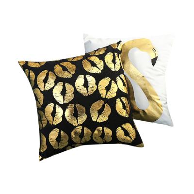 China PORTABLE 45x45cm Home Sofa Bed Wedding Print Decorative High Quality Pillow Case Bronzing Custom Made Tile Covers for sale