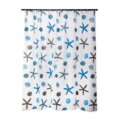 China Modern Printed Waterproof Bathroom Shower Curtain Custom Hotel Hotel Customized Style for sale