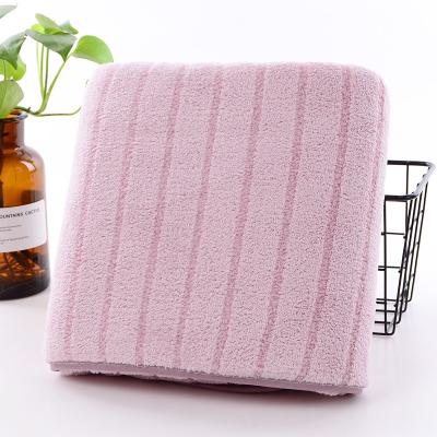 China New Design Sustainable Quick-drying Thickened Absorbent Bath Towels 70*140cm Stripes Home Hotel Bath Towel for sale