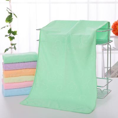 China Factory Wholesale QUICK DRY Embossed Absorbent Bath Towel Set Multiple Color Quick Dry Beach Towel for sale