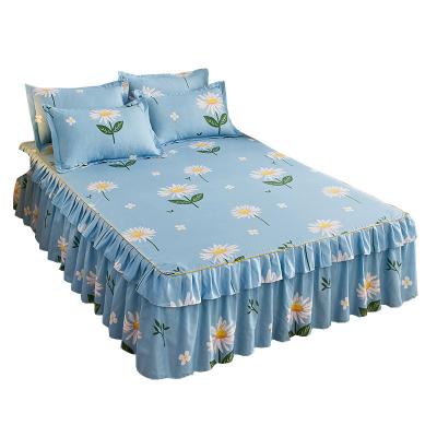 China Home Goods Using Low Price Microfiber Fabric Quilted Bed Skirt Space Print Technology GSM Fabric Patch Pattern Bedroom Weave for sale