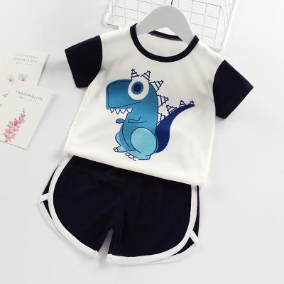 China 100%cotton high quality custom made baby fashion summer print leesourcing two piece sets for sale