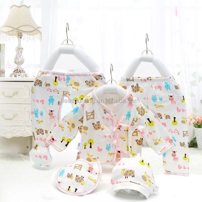 China Antibacterial Newborn Soft Cotton Baby Clothes Newborn Layette Girl for sale