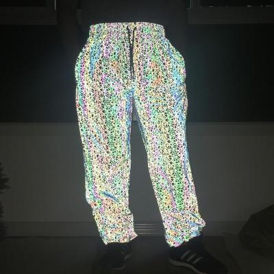 China New Pattern Autumn And Winter Color Reversible Cool Pants Random Colorful Bright Casual Reflective Pants Corset Pants for sale