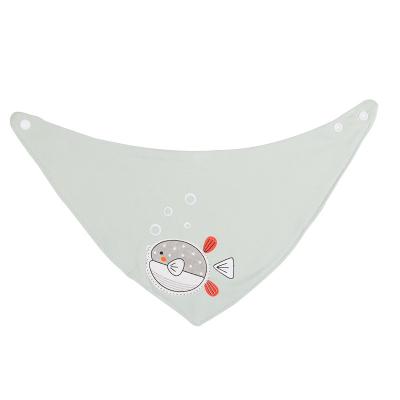 China 2020 New Leesourcing Antibacterial Triangle Towel Baby Bib With Blind Loop Baby Cotton Bib for sale