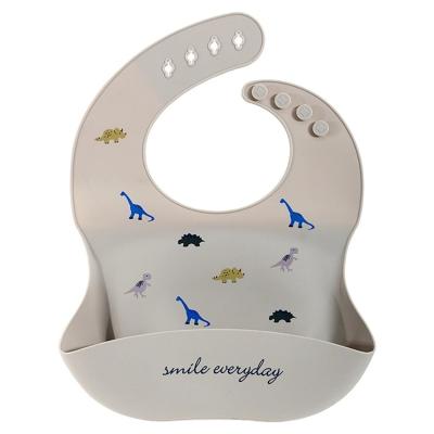 China Wholesale Custom Silicone Antibacterial Waterproof Baby Bib Toddlers Feeding Bib for sale