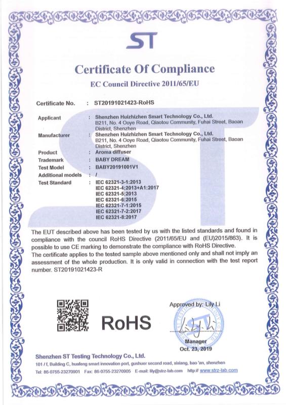 RoHS - Shenzhen Huizhizhen Smart Technology Co., Ltd.