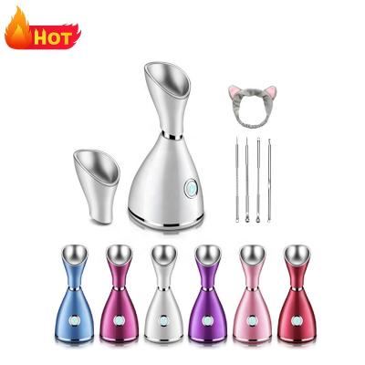 China Hot Selling Mini Portable Home Face Steamer Wholesale Professional Electric Nano SPA Moisturizer Facial Steamer From Mister Ionic Beauty for sale