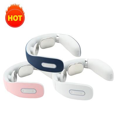 China Hot Selling Pulse Technology Mini U Shape Radio Home Portable Neck Massage 360 ​​Smart Infrared Physiotherapy 4D Pulse Voice Neck Kneading Massager for sale