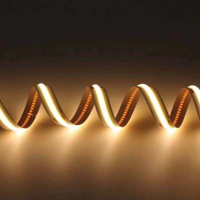 China DC12V/24V CRI90 Dot Free High Density COB Strip Light DC12V/24V Flexible White Red Green-Blue LANDSCAPE COB Strip Light for sale