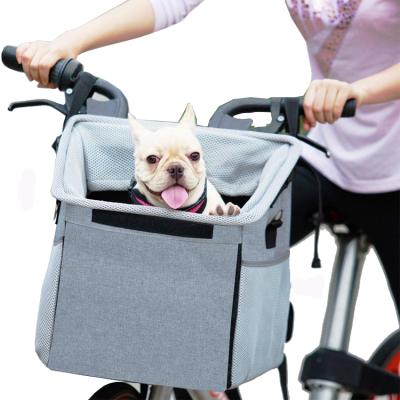 China New Breathable Warm Portable Custom Dog Carrier Basket Bike Travel Sale Pet Bike Model Carrier for sale