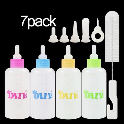 China 7pack Pet Automatic Bottle Dog Milk Feeding Bottle Set Safty Puppy Kitten Milk Bottle for sale