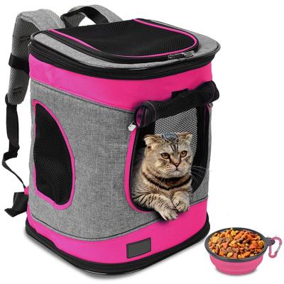 China Dog Travel Bag Pet Carrier Breathable Outdoor Hiking Soft Sided Recycling Backpack For Dogs Up To 15lbs for sale