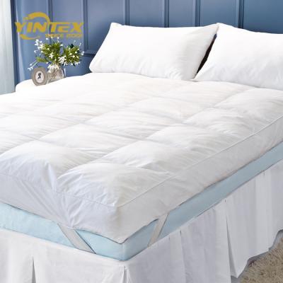 China Soft Amazing Topper Cooling Gel Mattress Home White Mattress Bed Furniture Duck Down Feather Mattress Pad for sale