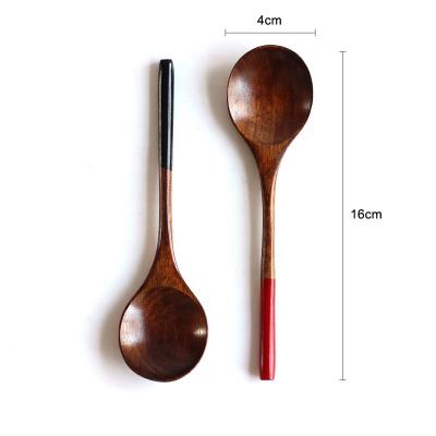 China Durable Solid Wooden Tableware Teaspoon Anti-scald Tea Coffee Stirring Spoons for sale