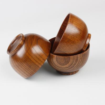 China Gift Wooden Baby Feeding Bowl Baby Home Daily Natural Material Safe Eco Friendly Handmade Bowls for sale