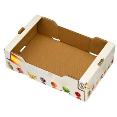 China Factory Price Recyclable B-flute Fresh Fruit Fruit Vegetable Rigid Corrugated Strong Cardboard Banana Box for sale