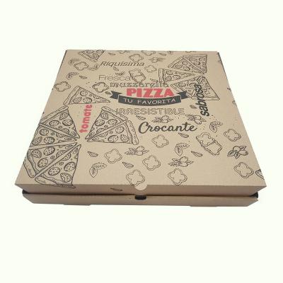 China Recycled Materials Custom Printed E Corrugated Pizza Box With Logo for sale