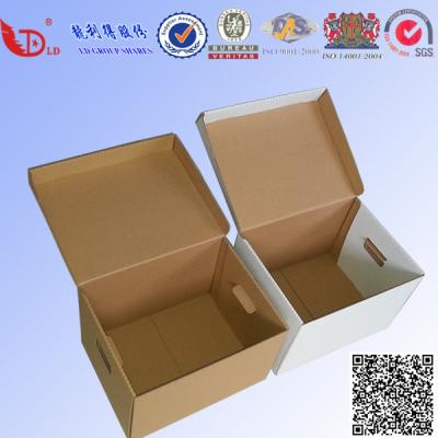 China Biodegradable decorative file storage box with handle holes for desk, bank to put document inner box or packaging for sale