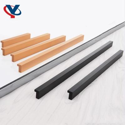 China Modern Simple Cabinet Door Handles Lengthen Aluminium Wardrobe Pulls Cabinet Long Strip Furniture Handles for sale