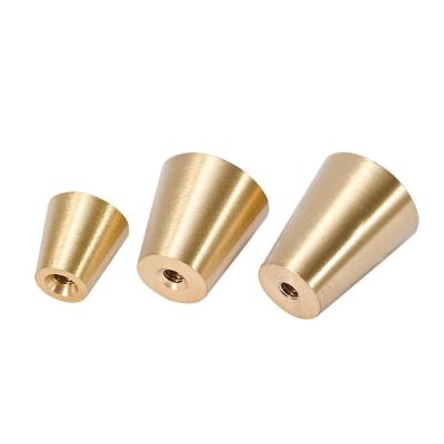 China Modern Brushed Brass Pure Copper handle Furniture Crafts  Cox Drawer Knob Brass Wardrobe Handles for sale