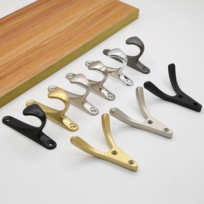 China Sustainable European modern Simple Hanger Metal Coat Hook Bathroom Closet Hook Furniture Single Wall Hanger for sale