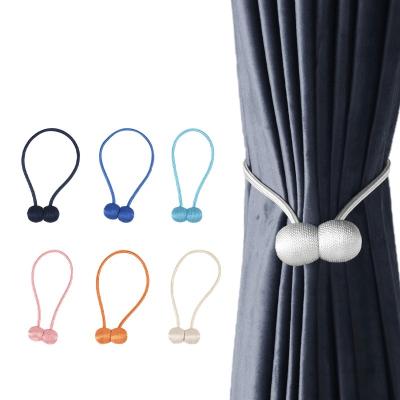 China Art Deco Magnetic Earphone  Curtain Clip Curtain Holders Tieback Buckle Clips Hanging Ball Buckle Tie Back Curtain Accessories Home Decor for sale