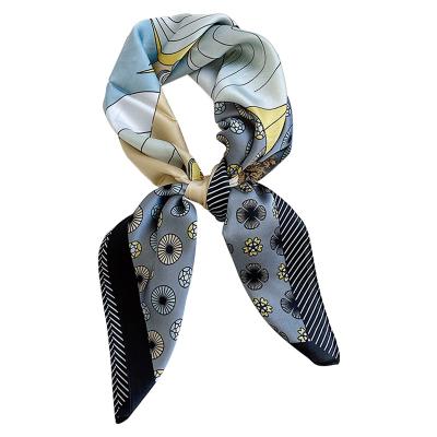 China Soft Smooth Hair Tie Scarf Feeling 70*70cm Silk Scarf For Women Square Silk Scarves for sale