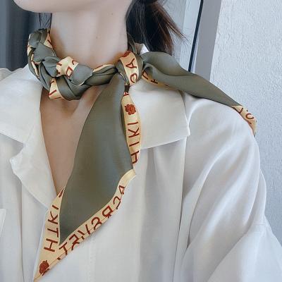 China Medium Bag Scarf Hair Tie Neck Scarf For Women Silk Scarves for sale