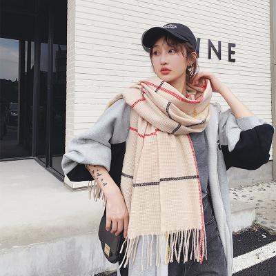 China Wholesale New Style Comfortable Women's Warm Winter Autumn Imitation Cashmere Scarf Fringed Shawl Scarf for sale