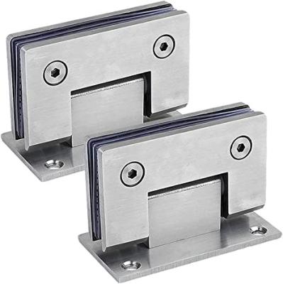 China Modern Satin Door Hinge Stainless Steel Glass Door Pivot Hinge 90 Degrees Glass To Wall Shower Door Glass Hinge For Shower Room for sale