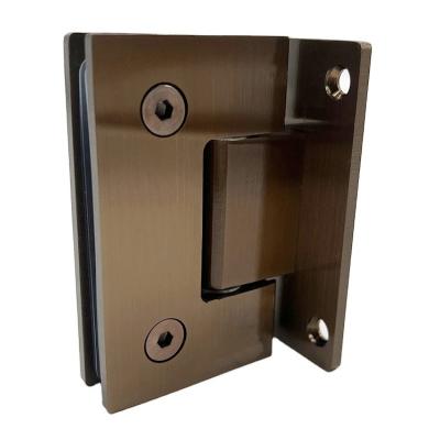 China Modern Wholesale 304 Stainless Steel Shower Hinge China Custom Made Wall To Glass Brushed Copper Shower Door Glass Hinge for sale