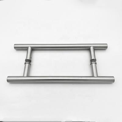 China Modern Stainless Steel 304 Ladder Style Back to Back Glass Door Pull Handle for sale