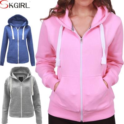 China Anti-pilling women zipper xxxxl wholesale empty hooded hoodies woman custom size for sale