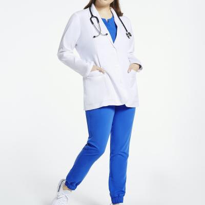 China Custom Made Doctor Comfortable 100%/Breathable/Durable/Anti-Wrinkle Doctor Cotton Logo White Lab Coat Uniform Lab Coat for sale