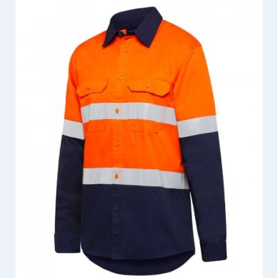 China Comfortable/Breathable/Durable/Anti-Wrinkle Unisex Custom Made Reflective Construction Worker Workwear Workwear Safety Wear Uniform Shirt for sale