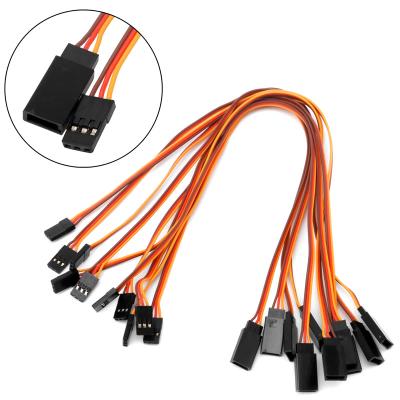 China Model Airplane Gold Plated Servo Extension Lead Wire Servo Twisted Cable 22AWG 15-100CM For RC Futaba Male JR To Female Helicopter Drone for sale