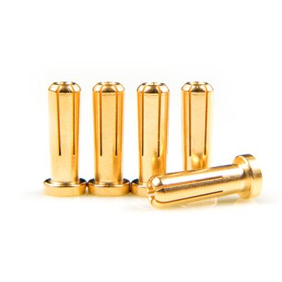 China Electric Control Amass 40A Gold Plated 7u 4mm 5mm Male Banana Plug Bullet Connector 90 Degree Weld For RC Motor ESC Battery Part for sale