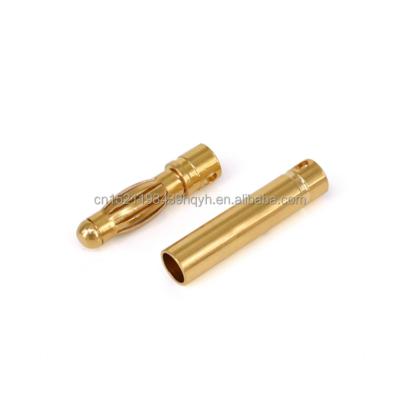 China audio & China Supplier Video Gold Plated Bullet Male Connector 4mm Female Banana Plug Connector for sale