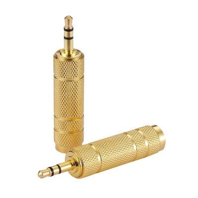 China audio & Video Gold Plated 6.5mm Female to 3.5mm Male Adapter Jack Stereo Speaker Headphone Microphone Guitar Recording Converter for sale