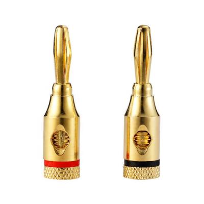 China audio & Gold Plated Audio Video 4mm Banana Plug Speaker Jack Connector Cable Power Amplifier Connectors for sale