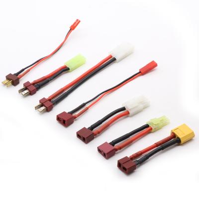 China RC Lipo Battery Deans T Plug Male To JST XT60 Mini Tamiya Female Connector Conversion Adapter Wire 14AWG Silicone Wire For RC Lipo Battery for sale