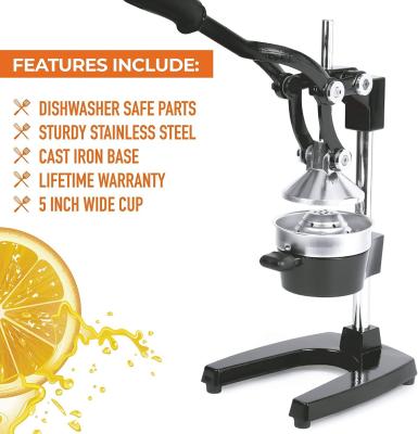 China Hotel Heavy Duty Professional Citrus Juicer Manual Citrus Squeezer & Orange Squeezer - Metal Lemon / Lime Squeezer for sale