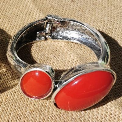 China Vintage Wide Open Antique Silver Bangle Bracelets Women's Spanish Cuff Style Jewelry Gift For Men for sale