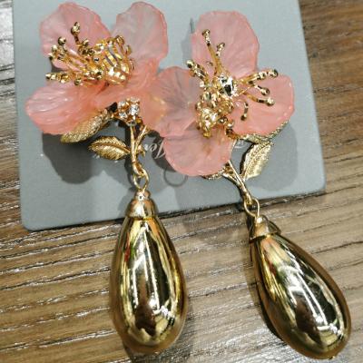 China BOHEMIA Summer Flower Dangle Earrings Gold Plated Drops Earrings For Parties Women Bohemian Jewelry for sale